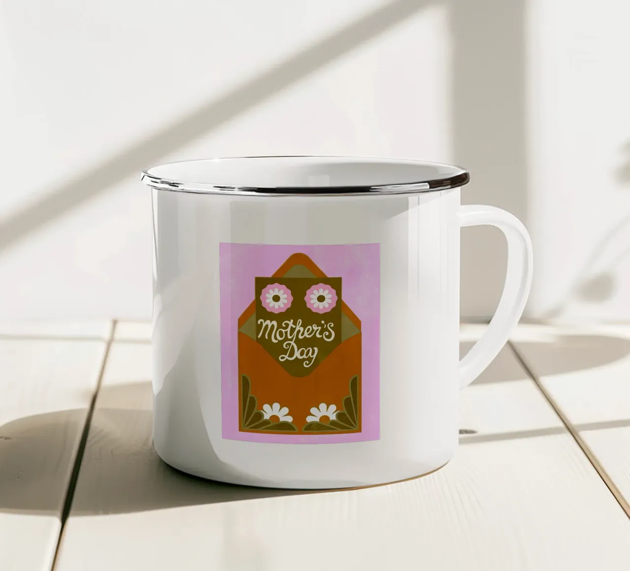 Festa della mamma Retro Pop tazza in smalto da THE LATEST SHOP