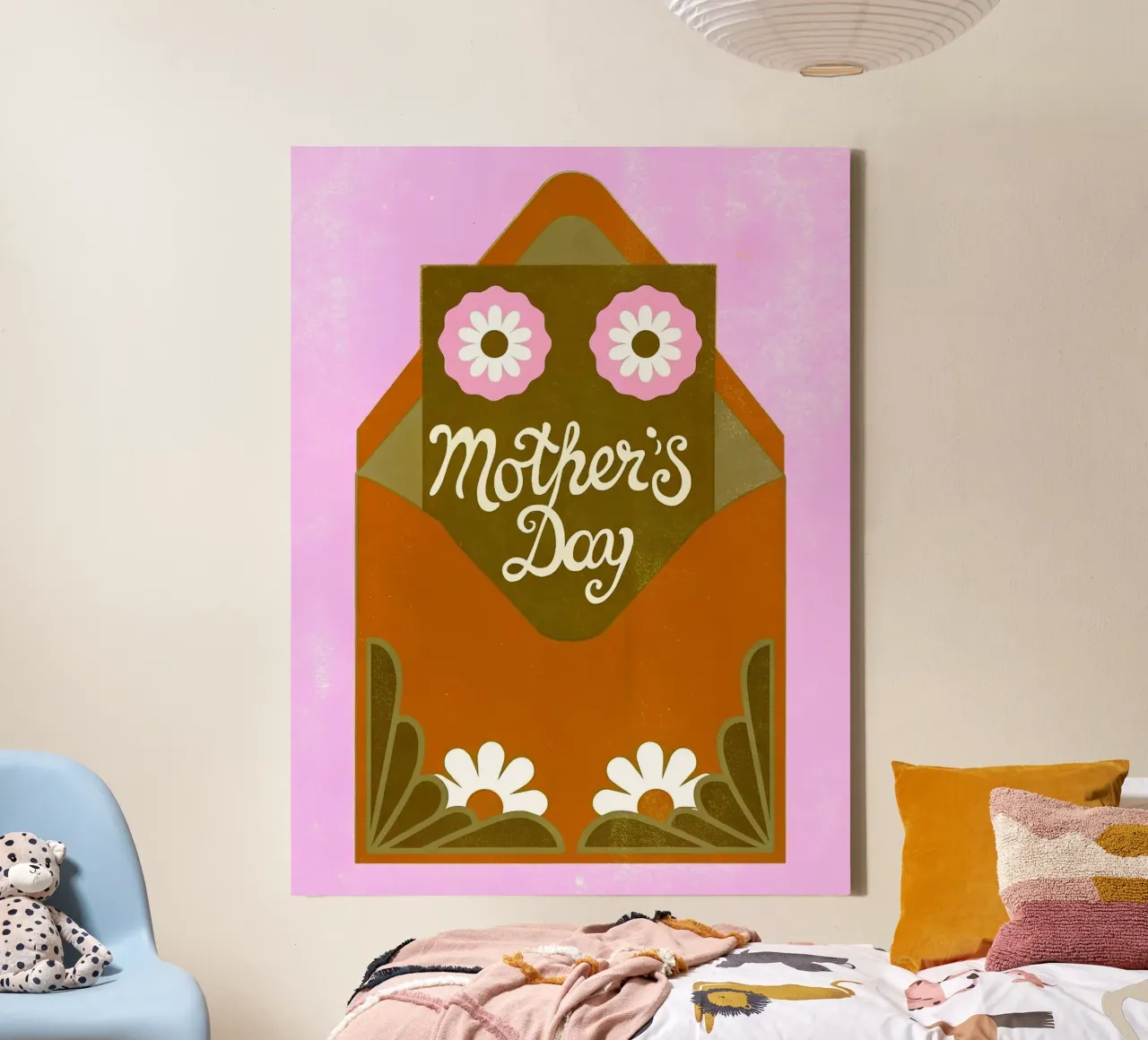 Retro Pop Moederdag canvas met Baklijst van THE LATEST SHOP