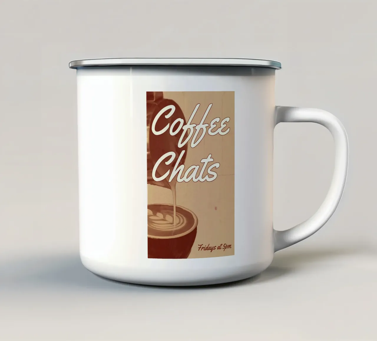 Coffee Chats tazza in smalto da Dreamer10