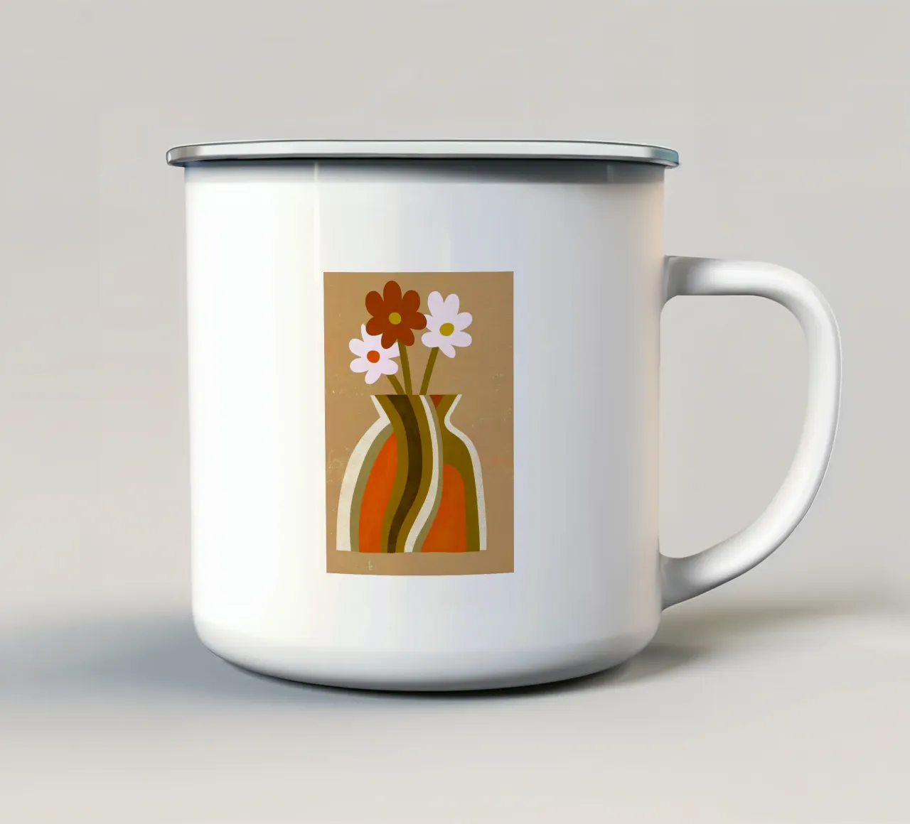 Vaso di fiori retrò pop tazza in smalto da THE LATEST SHOP