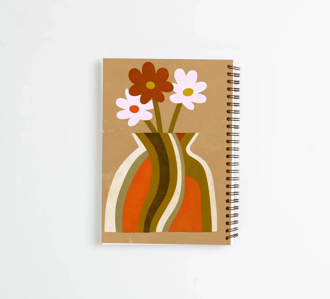 Retro Pop Flower Vase spiral notebook by THE LATEST SHOP