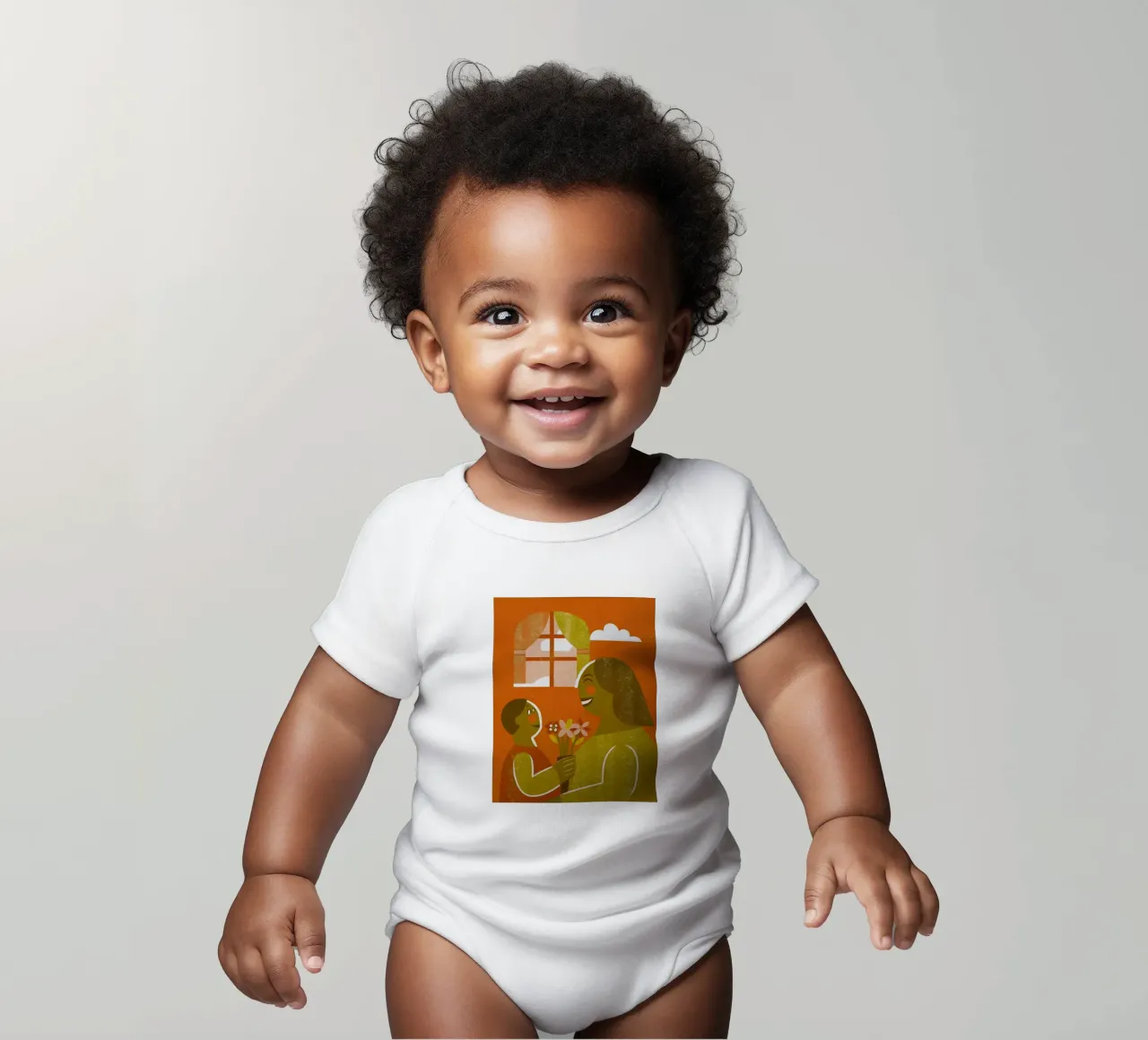 Retro Pop Mutter und Sohn Kurzarm Babybody von THE LATEST SHOP