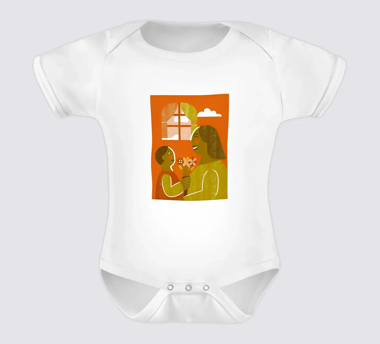 Retro Pop Mutter und Sohn Kurzarm Babybody von THE LATEST SHOP