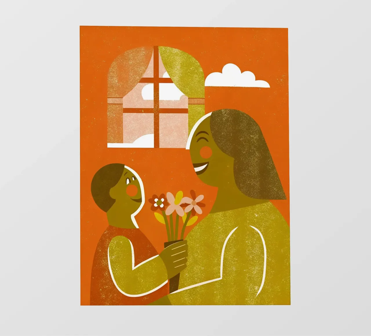 Madre e figlio retro pop pellicola backlit da THE LATEST SHOP