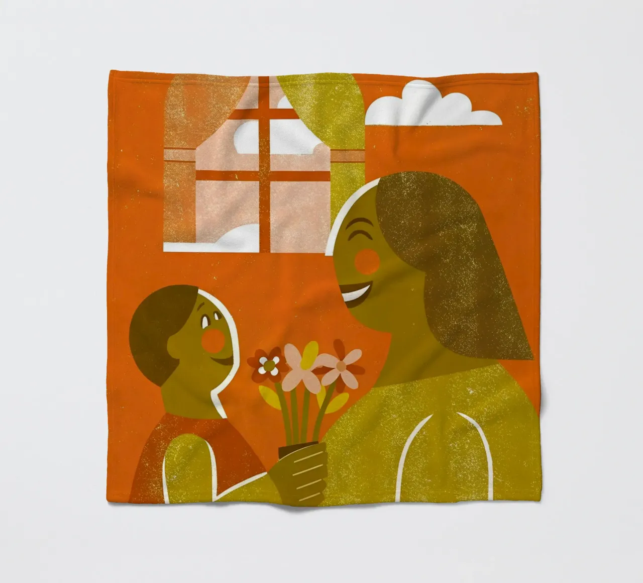Retro Pop Mutter und Sohn Fleecedecke von THE LATEST SHOP