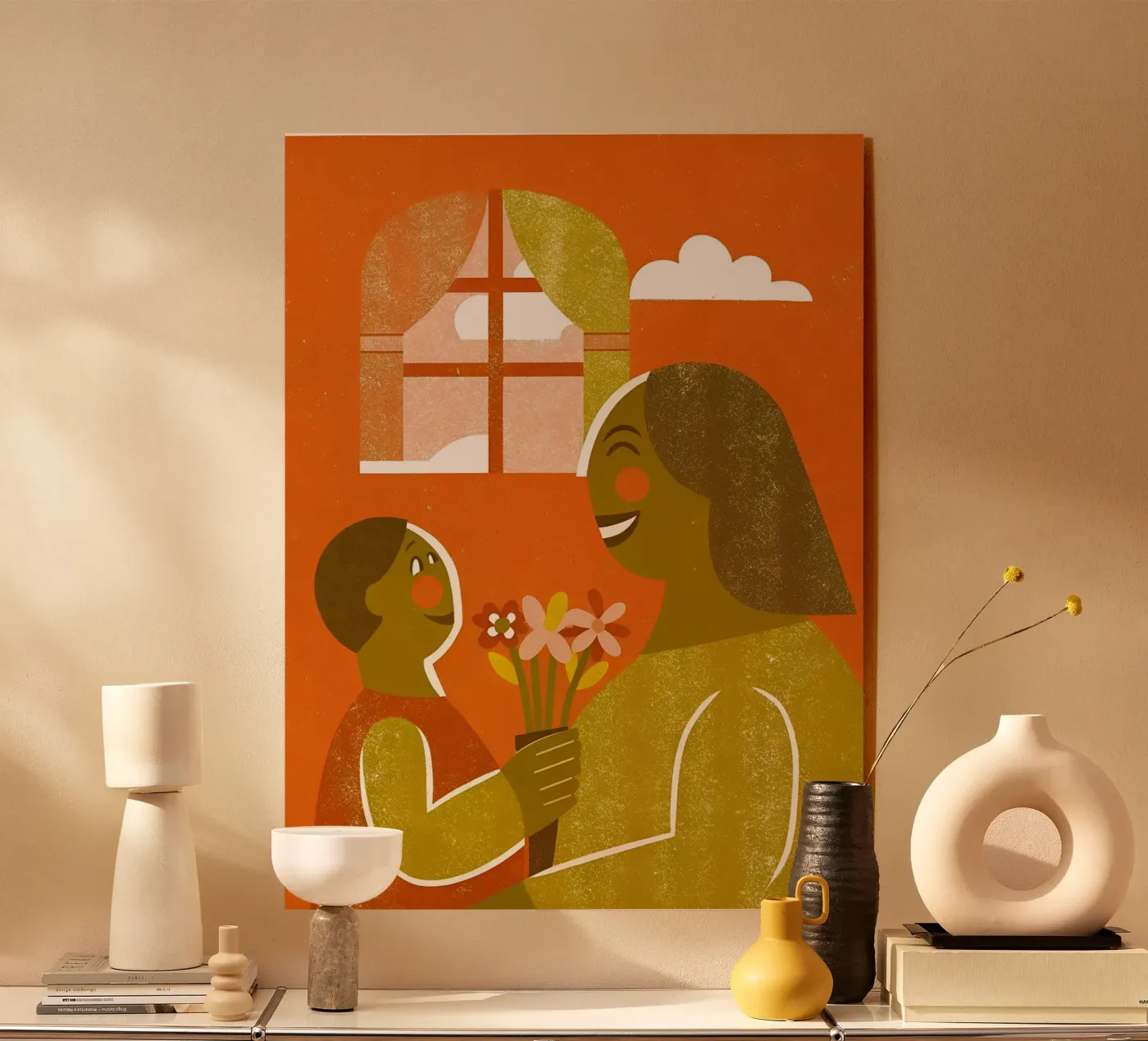 Madre e figlio retro pop plexiglass da THE LATEST SHOP