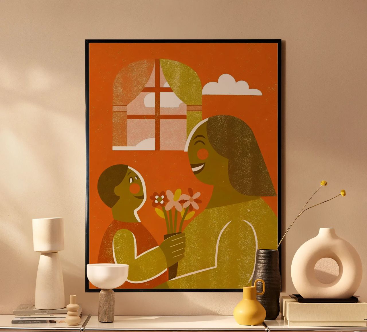 Madre e figlio retro pop poster da THE LATEST SHOP
