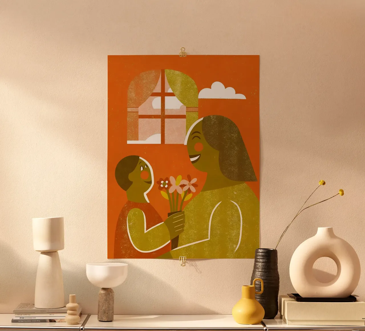 Madre e figlio retro pop poster da THE LATEST SHOP