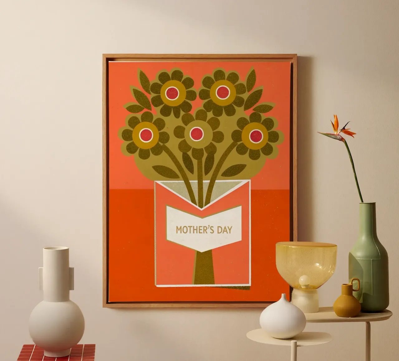 Retro Pop Moederdag canvas van THE LATEST SHOP