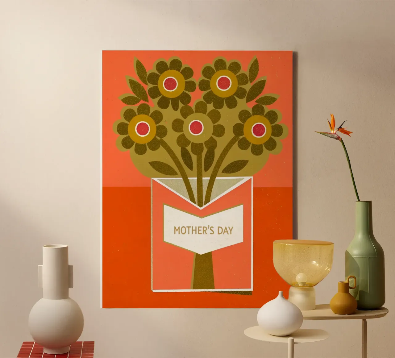 Retro Pop Moederdag canvas van THE LATEST SHOP