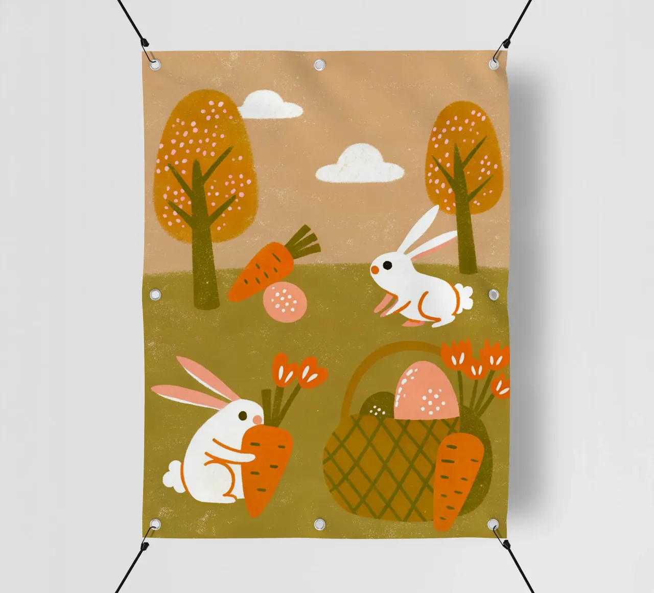 Coniglio e Wartel Retro Pop telo in pvc da THE LATEST SHOP