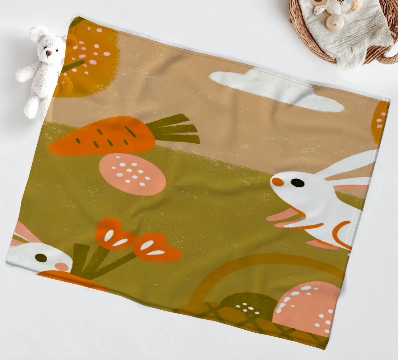 Coniglio e Wartel Retro Pop coperta in pile da THE LATEST SHOP