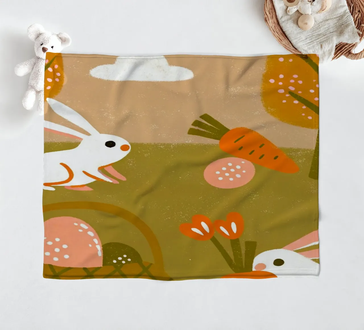 Coniglio e Wartel Retro Pop coperta in pile da THE LATEST SHOP