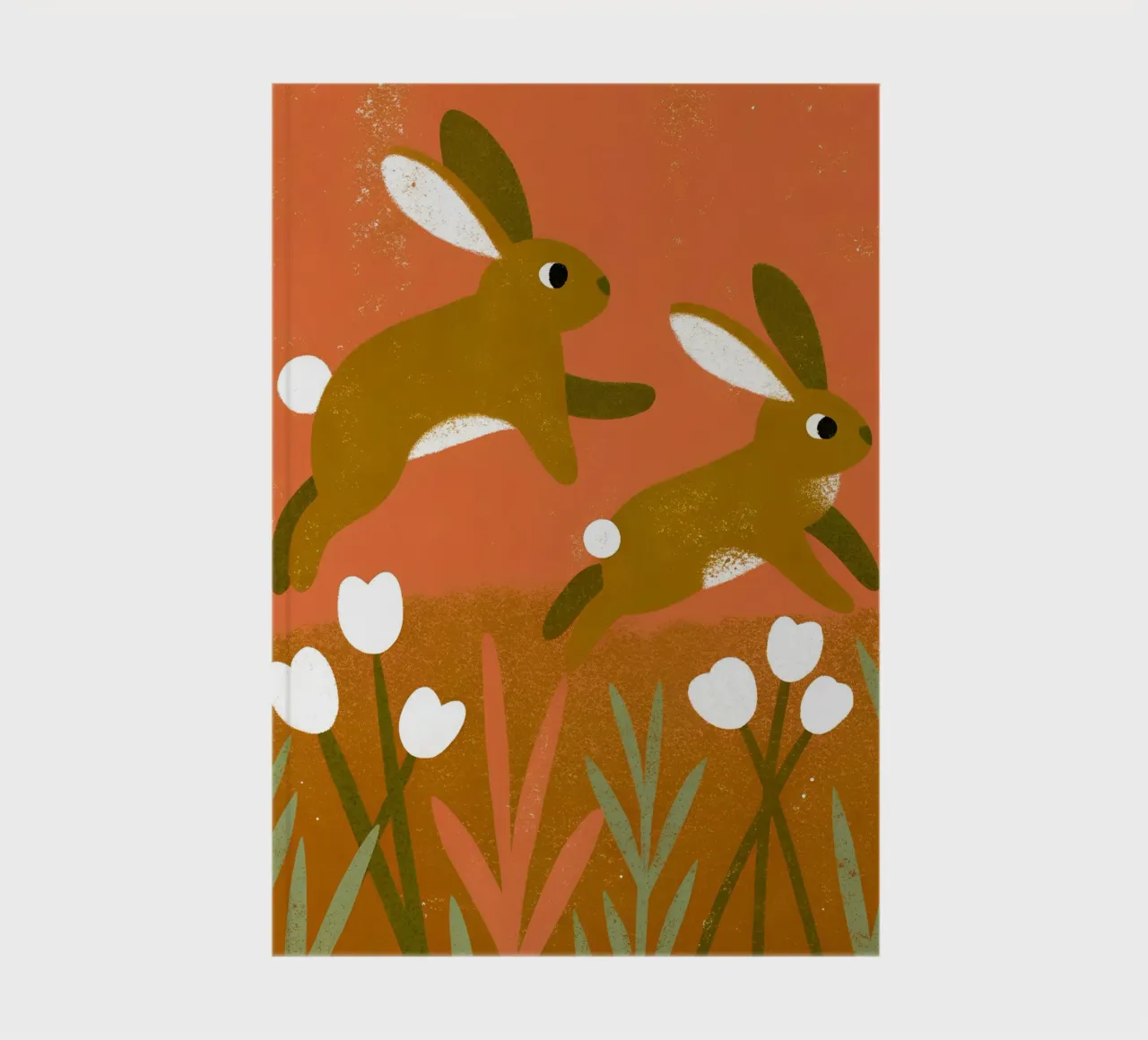 Rabbit Playing Retro Pop notebook by THE LATEST SHOP