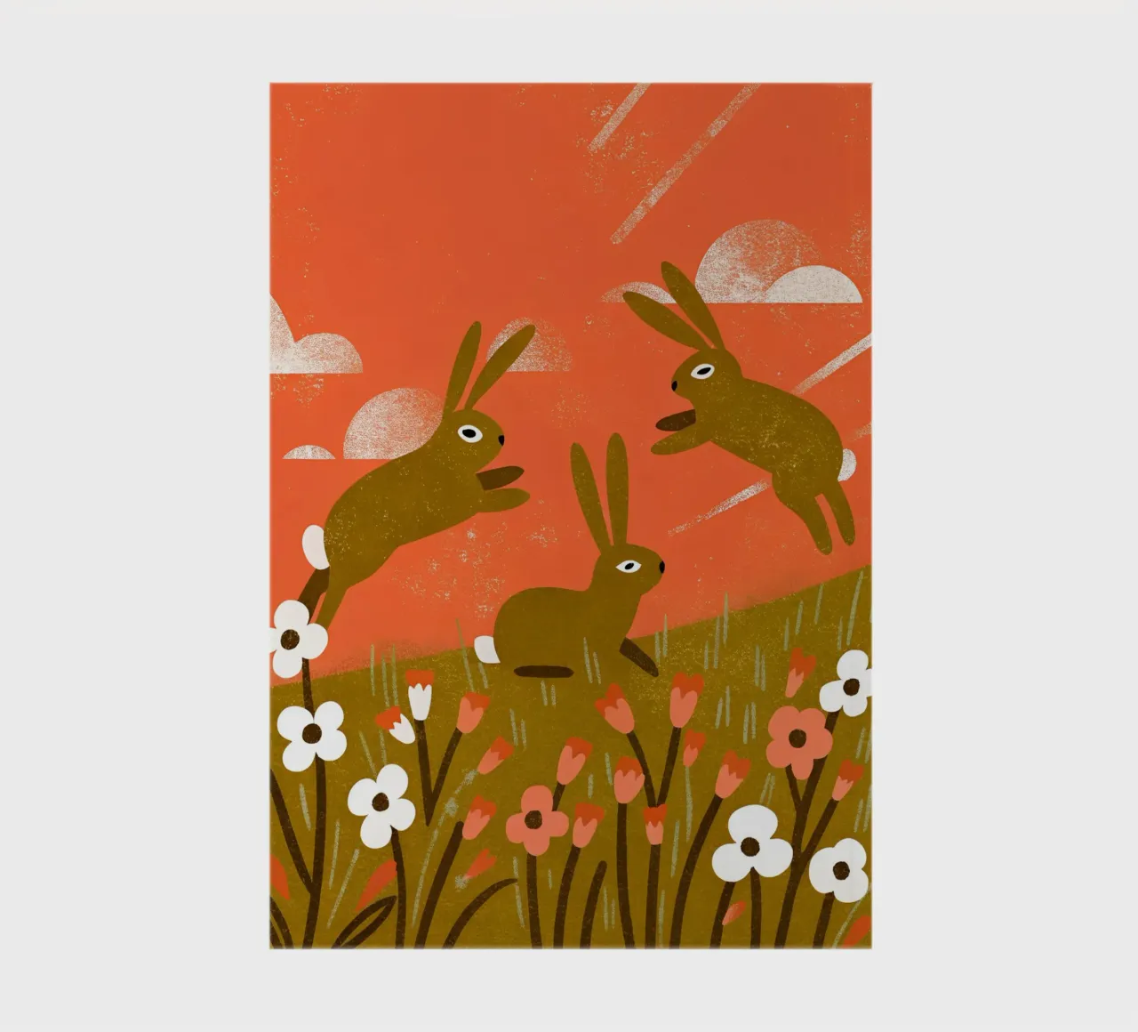 Rabbit Playing Retro Pop notebook by THE LATEST SHOP