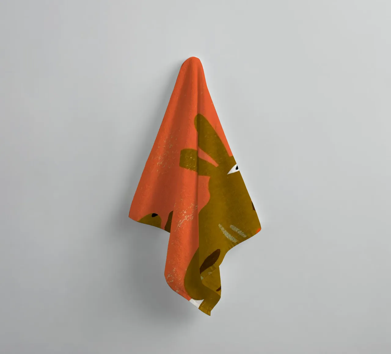 Rabbit Playing Retro Pop towel by THE LATEST SHOP