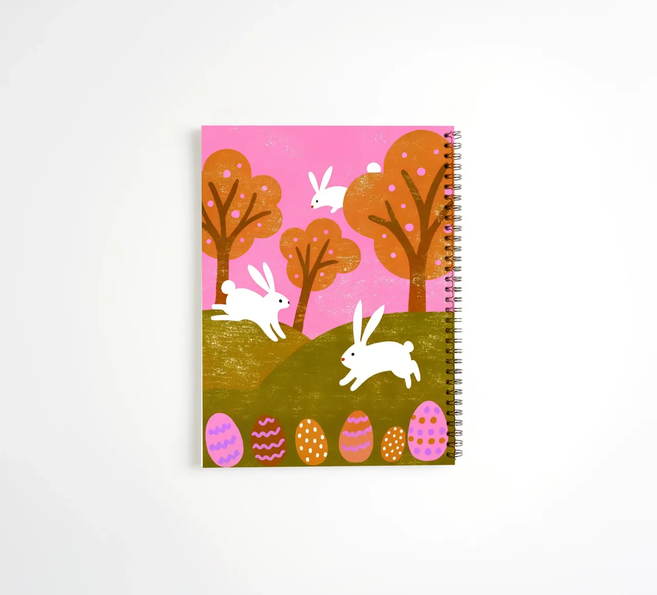 Rabbit Playing Retro Pop spiral notebook by THE LATEST SHOP