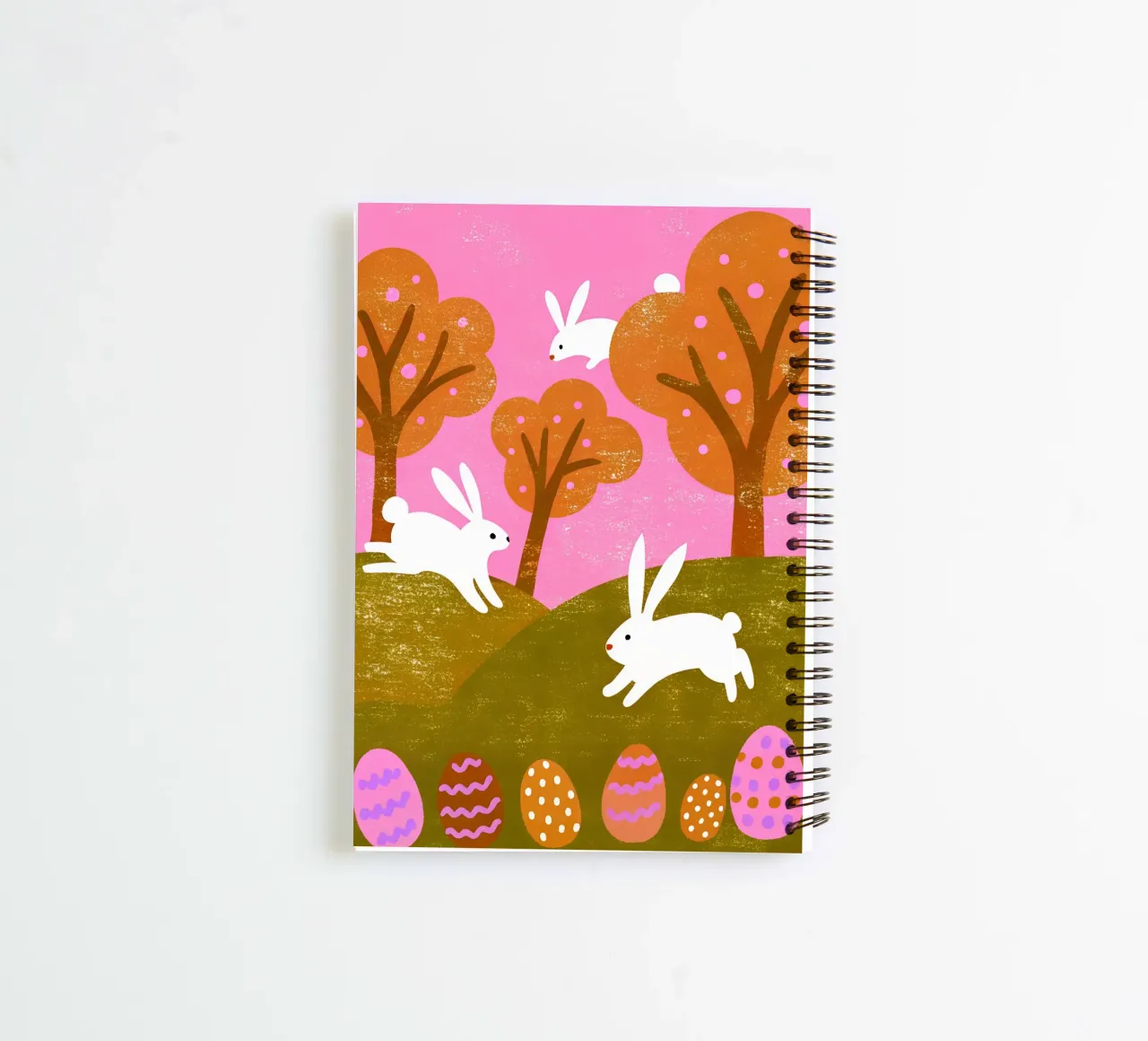Rabbit Playing Retro Pop spiral notebook by THE LATEST SHOP