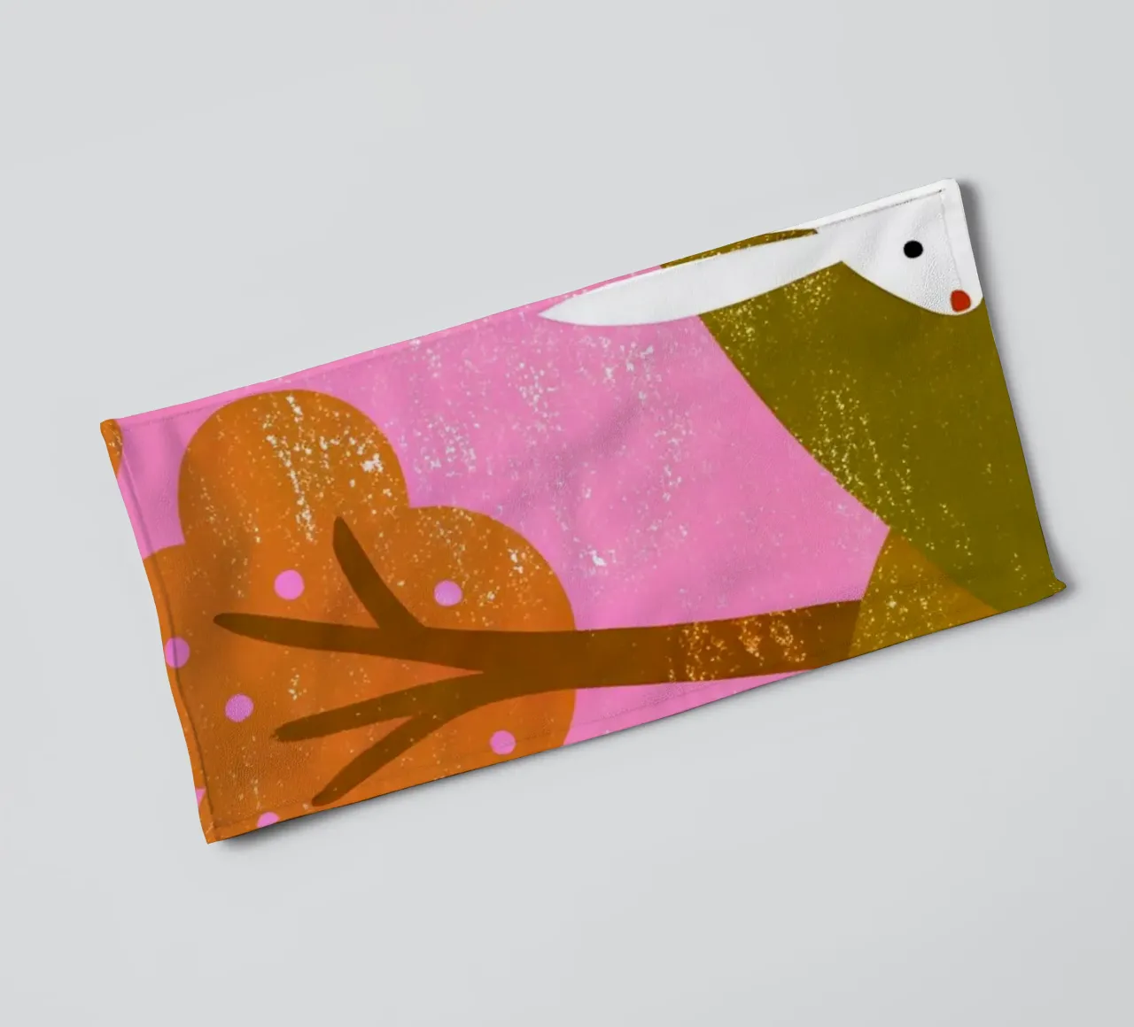 Rabbit Playing Retro Pop towel by THE LATEST SHOP