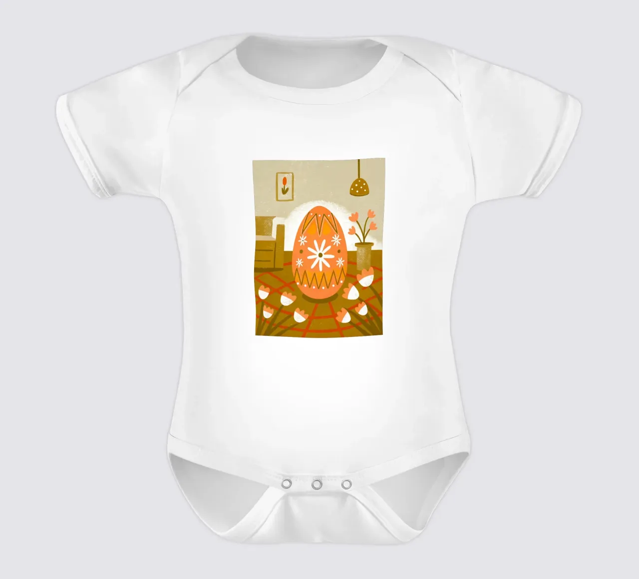 Retro Pop Ostereier Kurzarm Babybody von THE LATEST SHOP