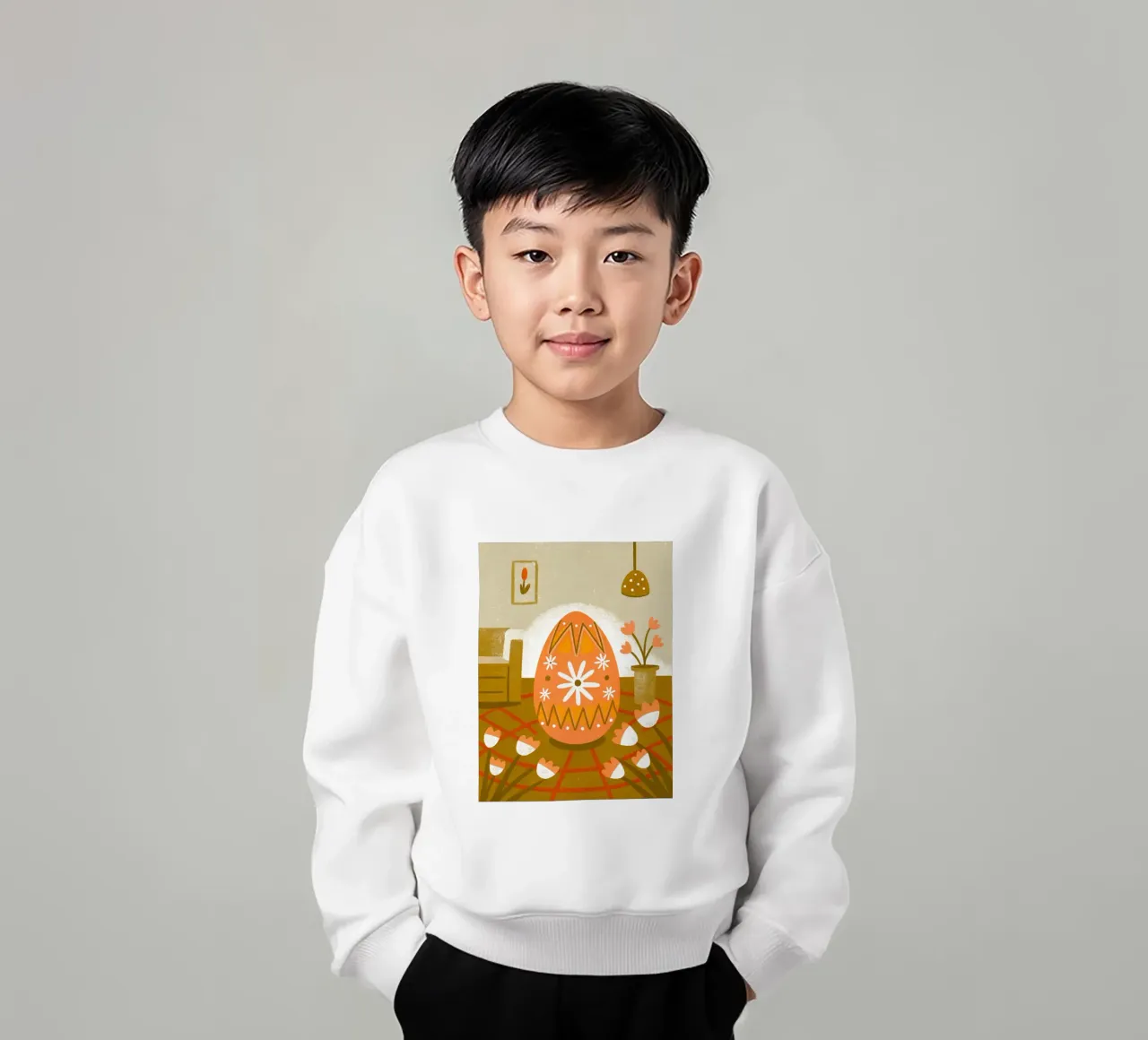Retro Pop Easter Eggs kids sweatshirt by THE LATEST SHOP