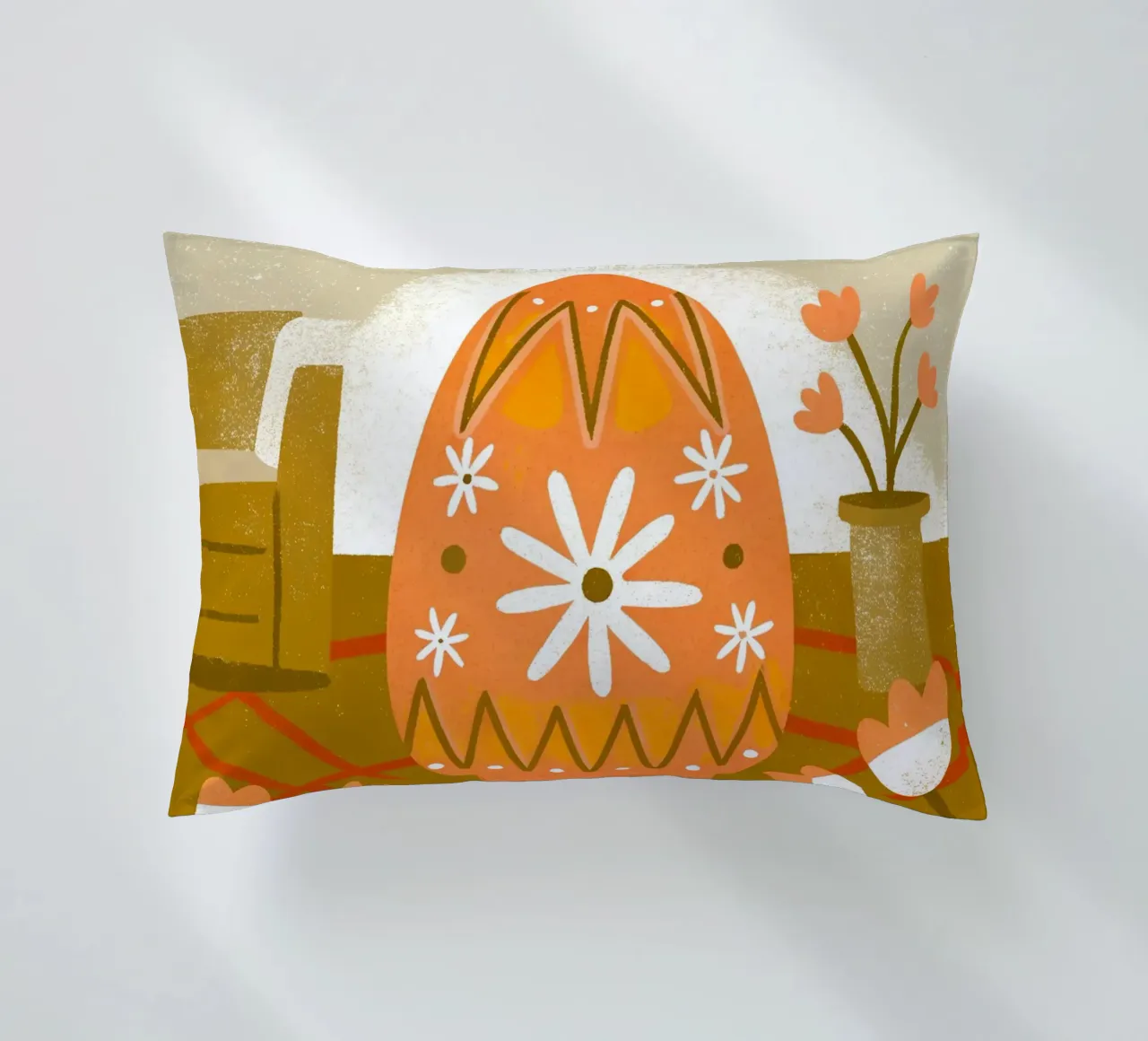 Retro Pop Easter Eggs decorative cushion by THE LATEST SHOP