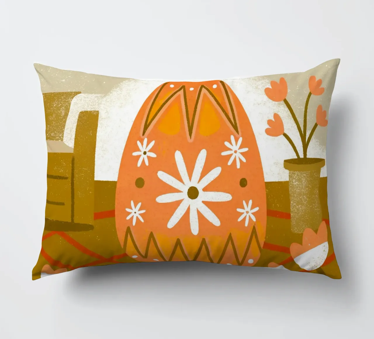 Retro Pop Easter Eggs decorative cushion by THE LATEST SHOP