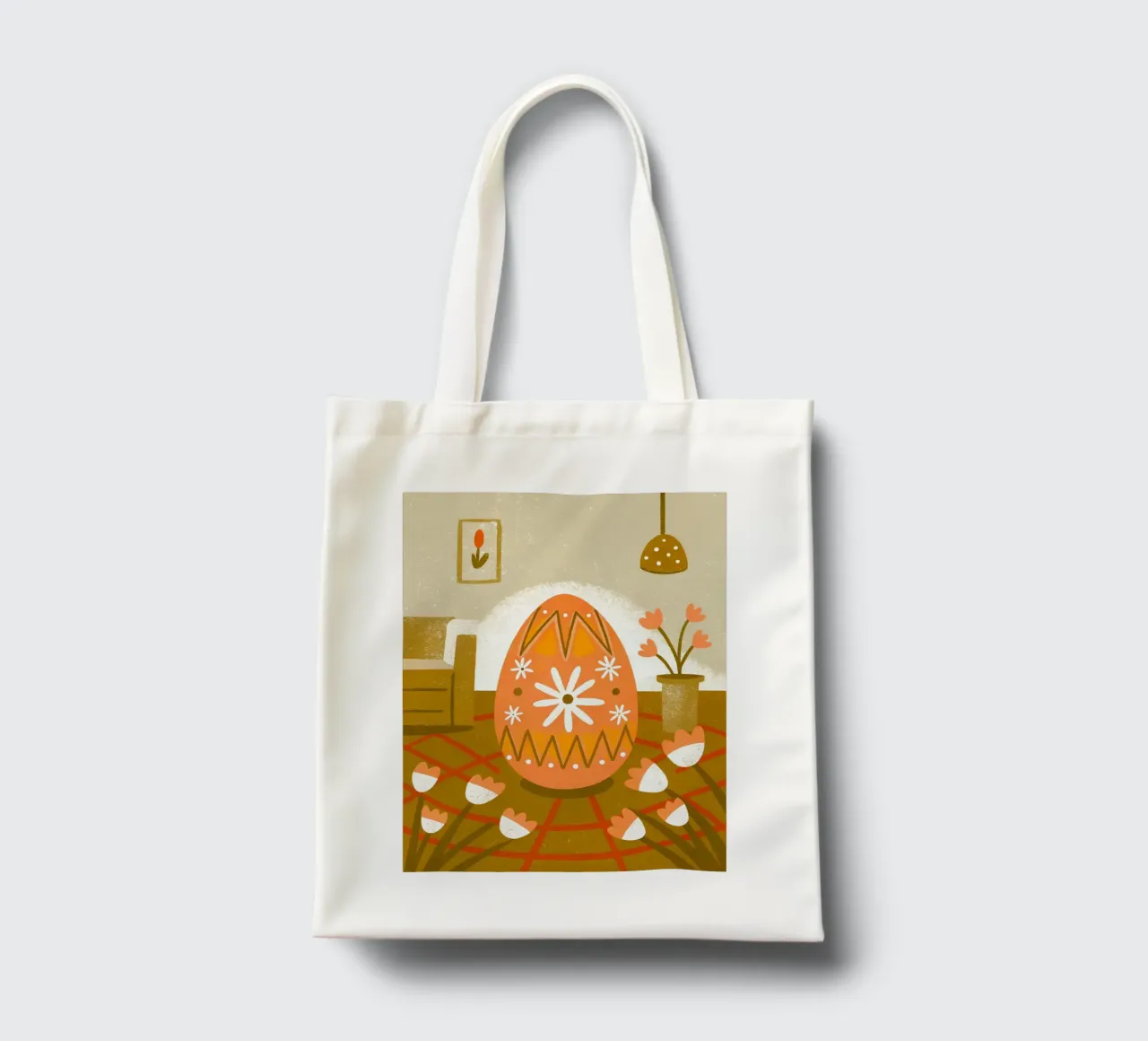 Retro Pop Paaseieren jute draagtas van THE LATEST SHOP