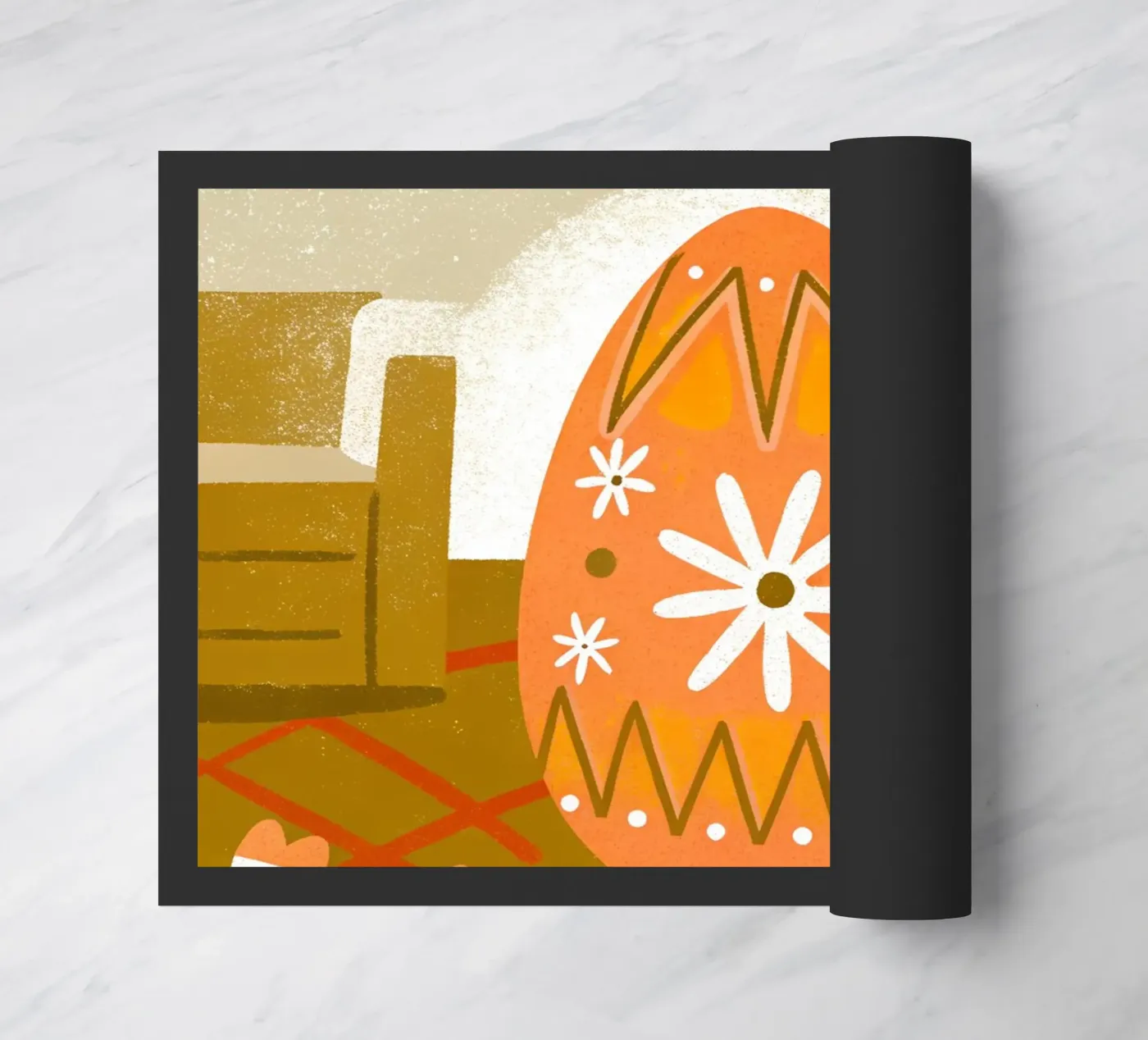 Retro Pop Easter Eggs doormat by THE LATEST SHOP