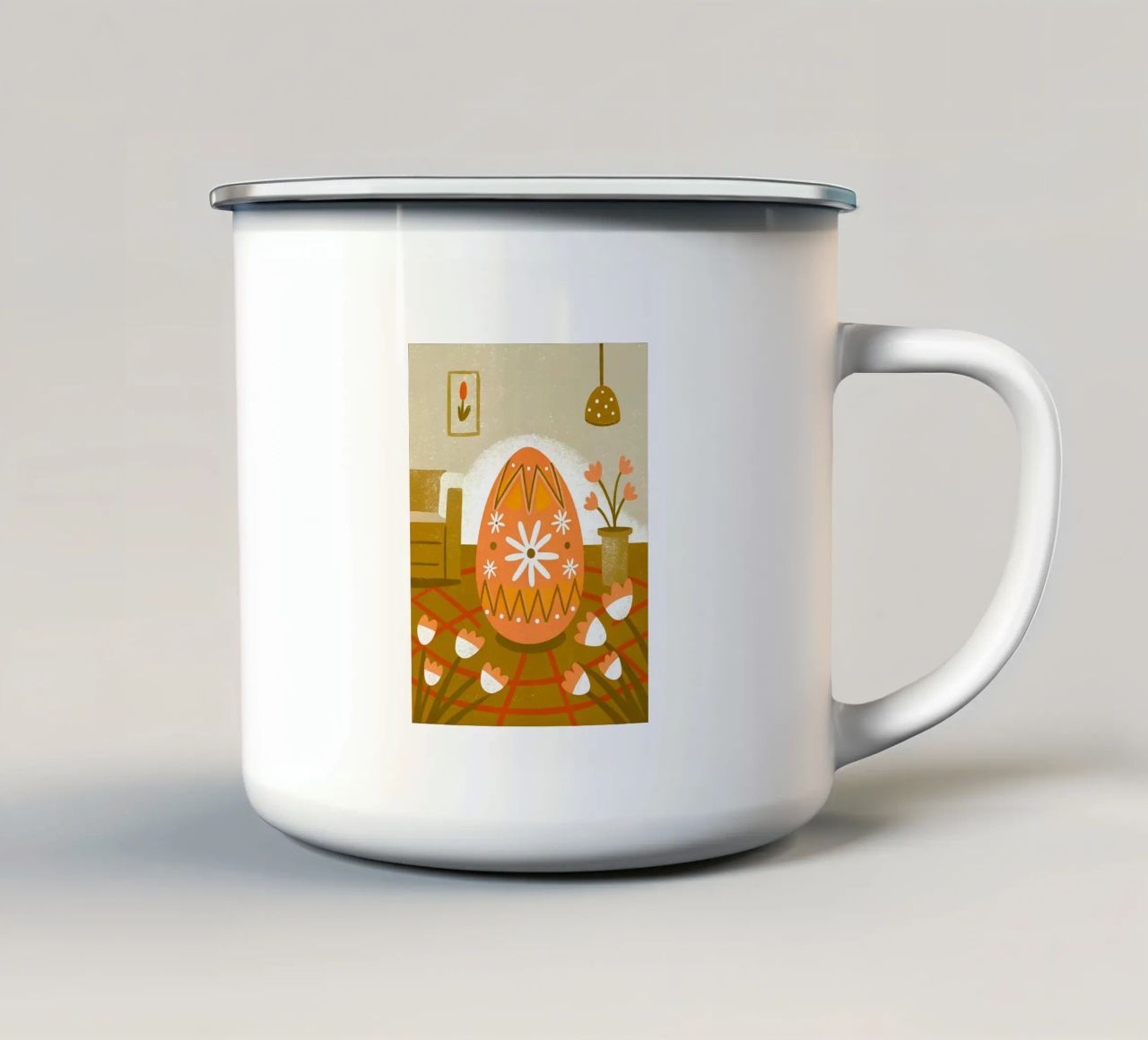 Uova di Pasqua Retro Pop tazza in smalto da THE LATEST SHOP
