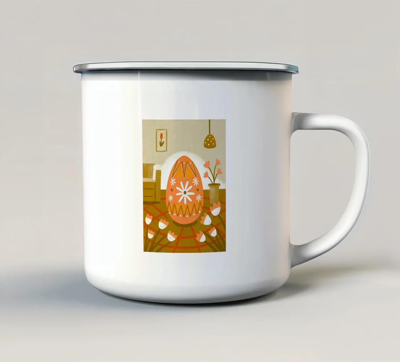 Uova di Pasqua Retro Pop tazza in smalto da THE LATEST SHOP