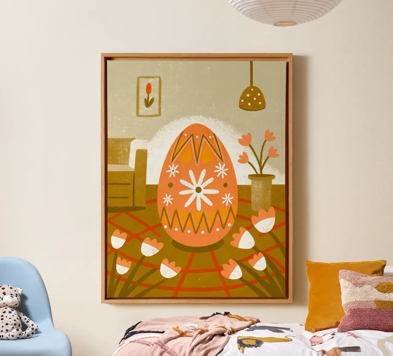 Retro Pop Easter Eggs canvas by THE LATEST SHOP