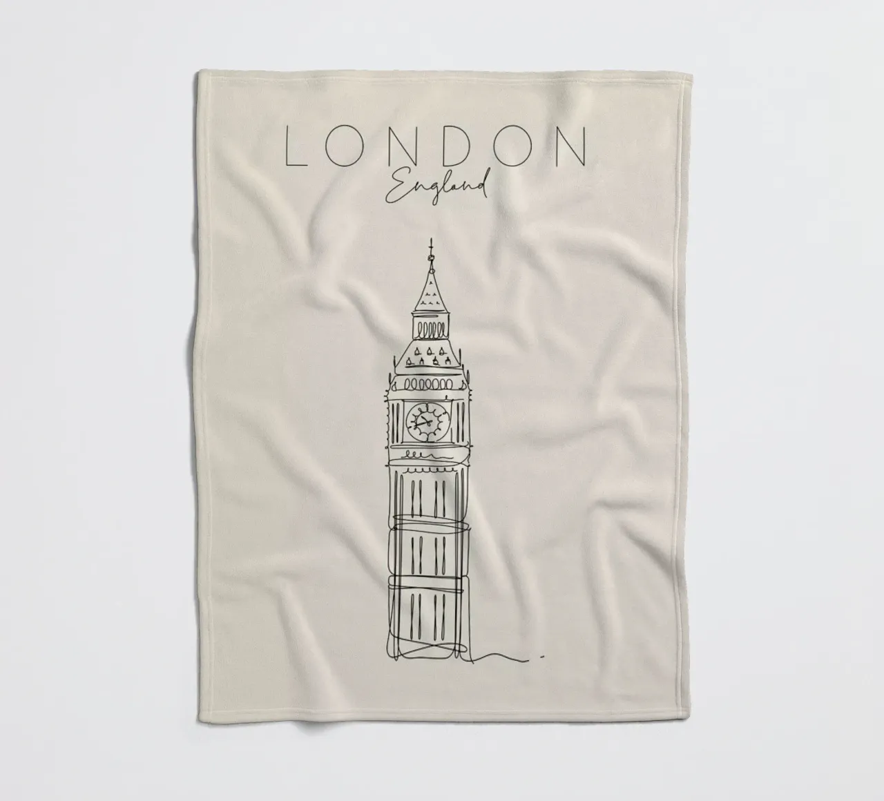 London fleece blanket by The Cartography Collection