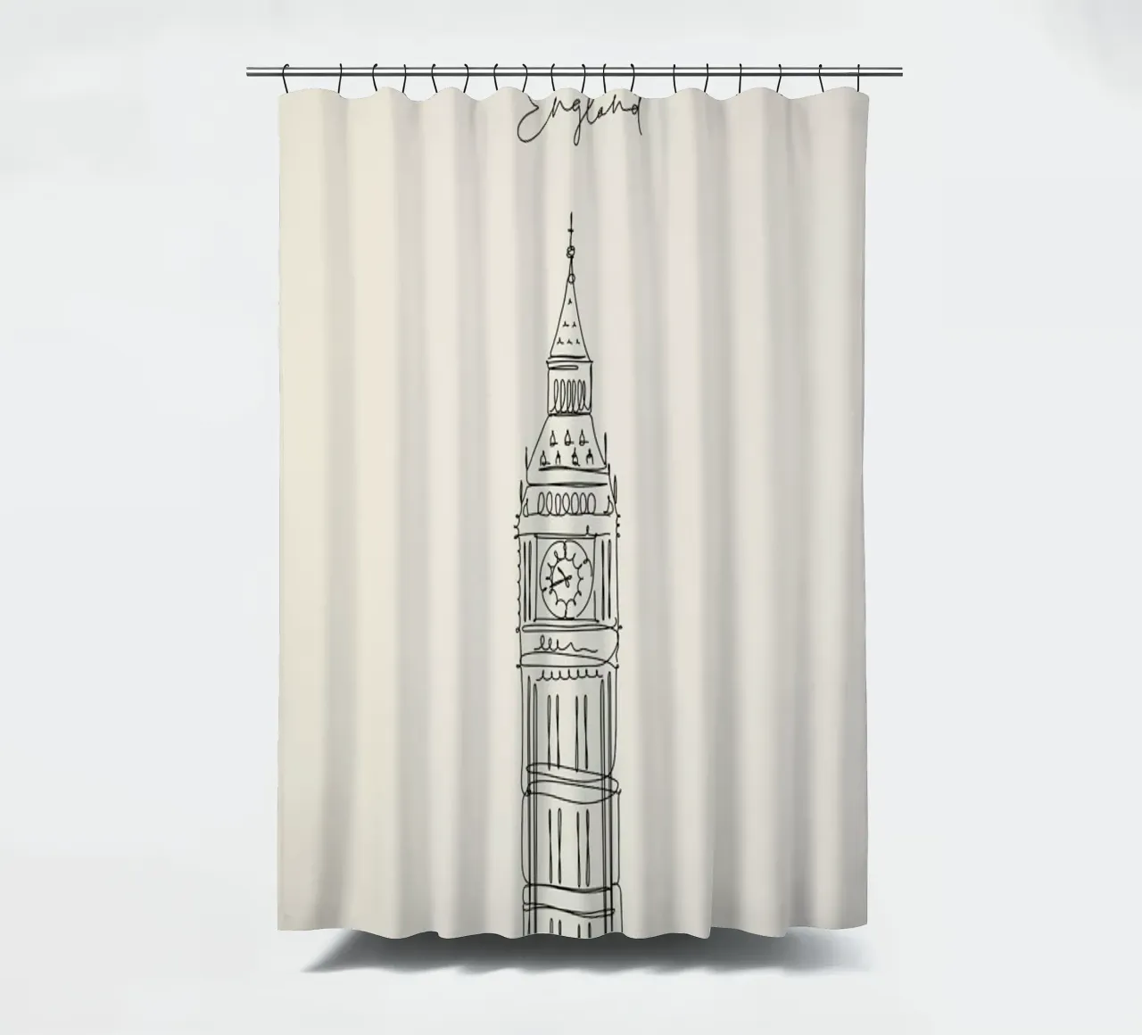 London shower curtain by The Cartography Collection