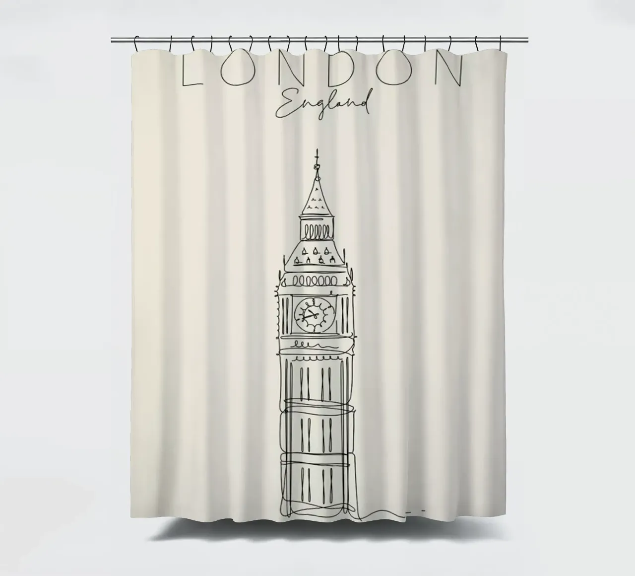 London shower curtain by The Cartography Collection