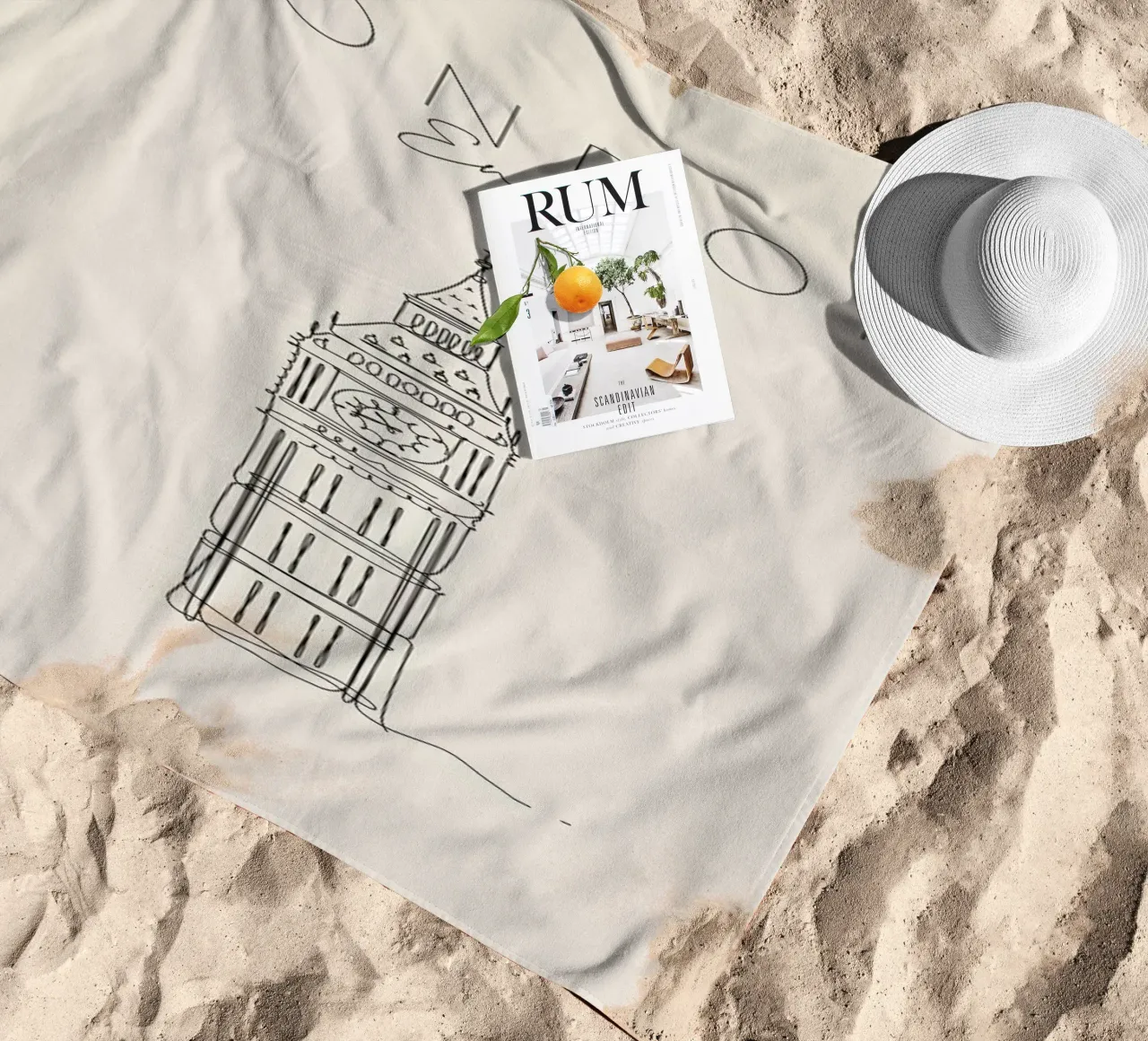 London beach towel by The Cartography Collection