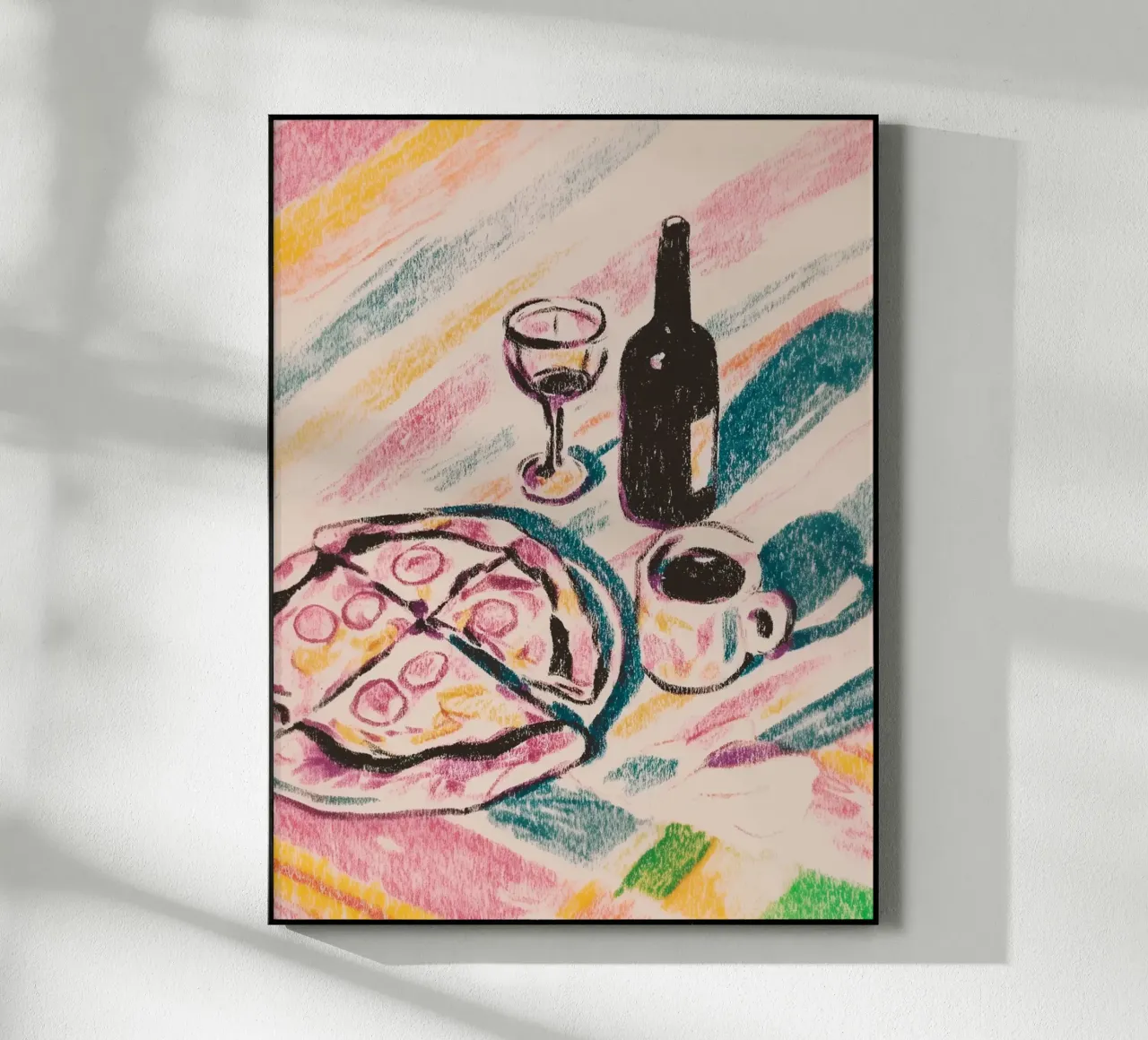 Pizza, vino e caffè espresso plexiglass da Carinaprint