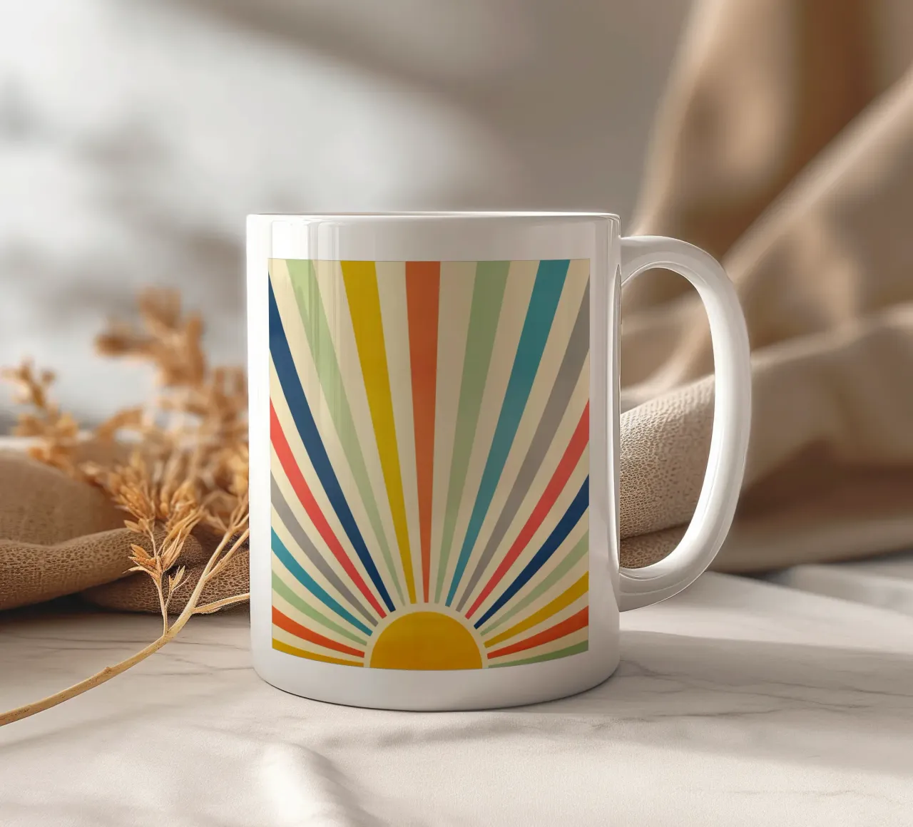 Sun Retro Art III tazza in ceramica da Nadjaa