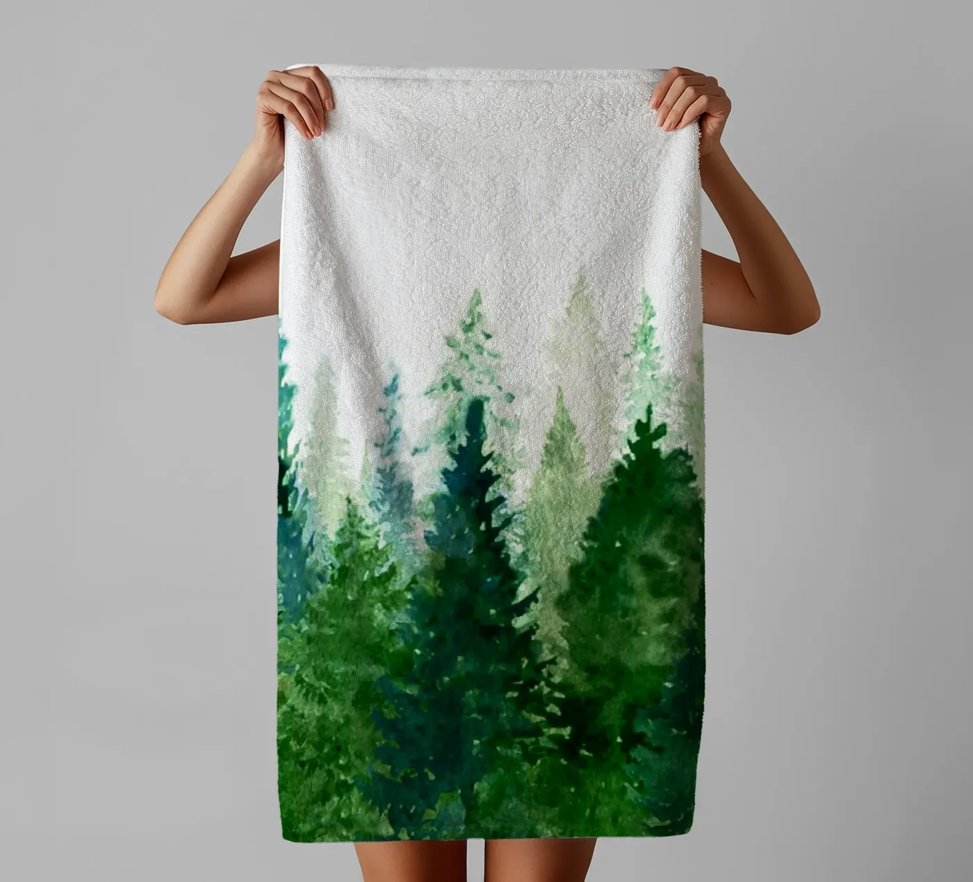 Pine Trees 2 badhanddoek van Nadjaa