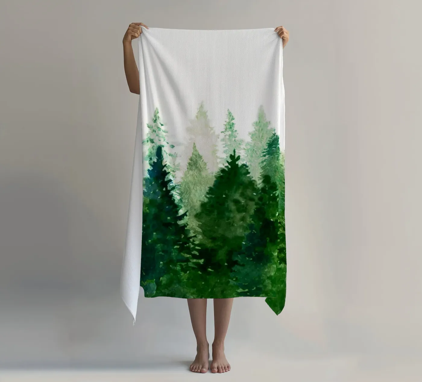 Pine Trees 2 beach towel by Nadjaa