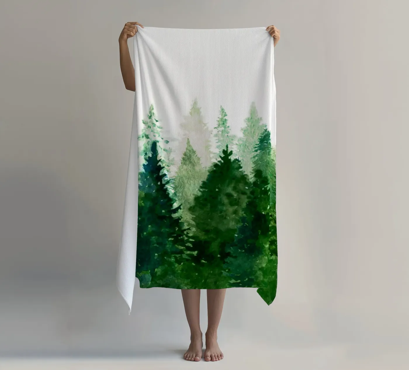 Pine Trees 2 strandhanddoek van Nadjaa