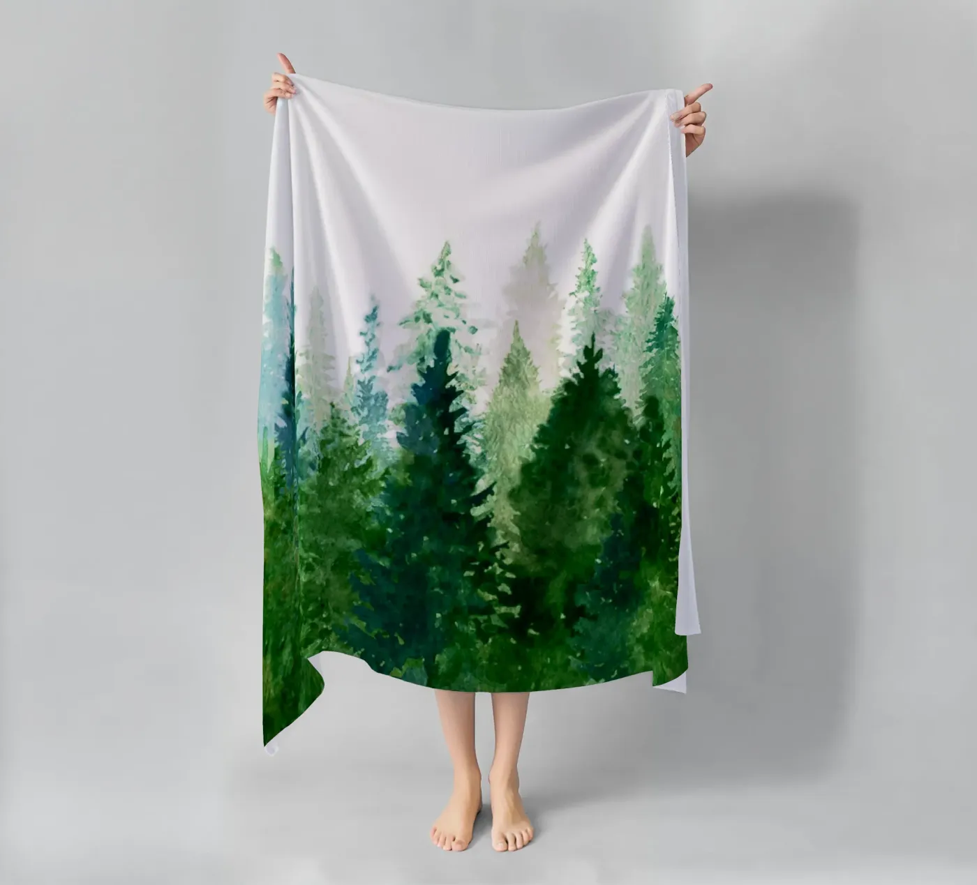 Pine Trees 2 strandhanddoek van Nadjaa