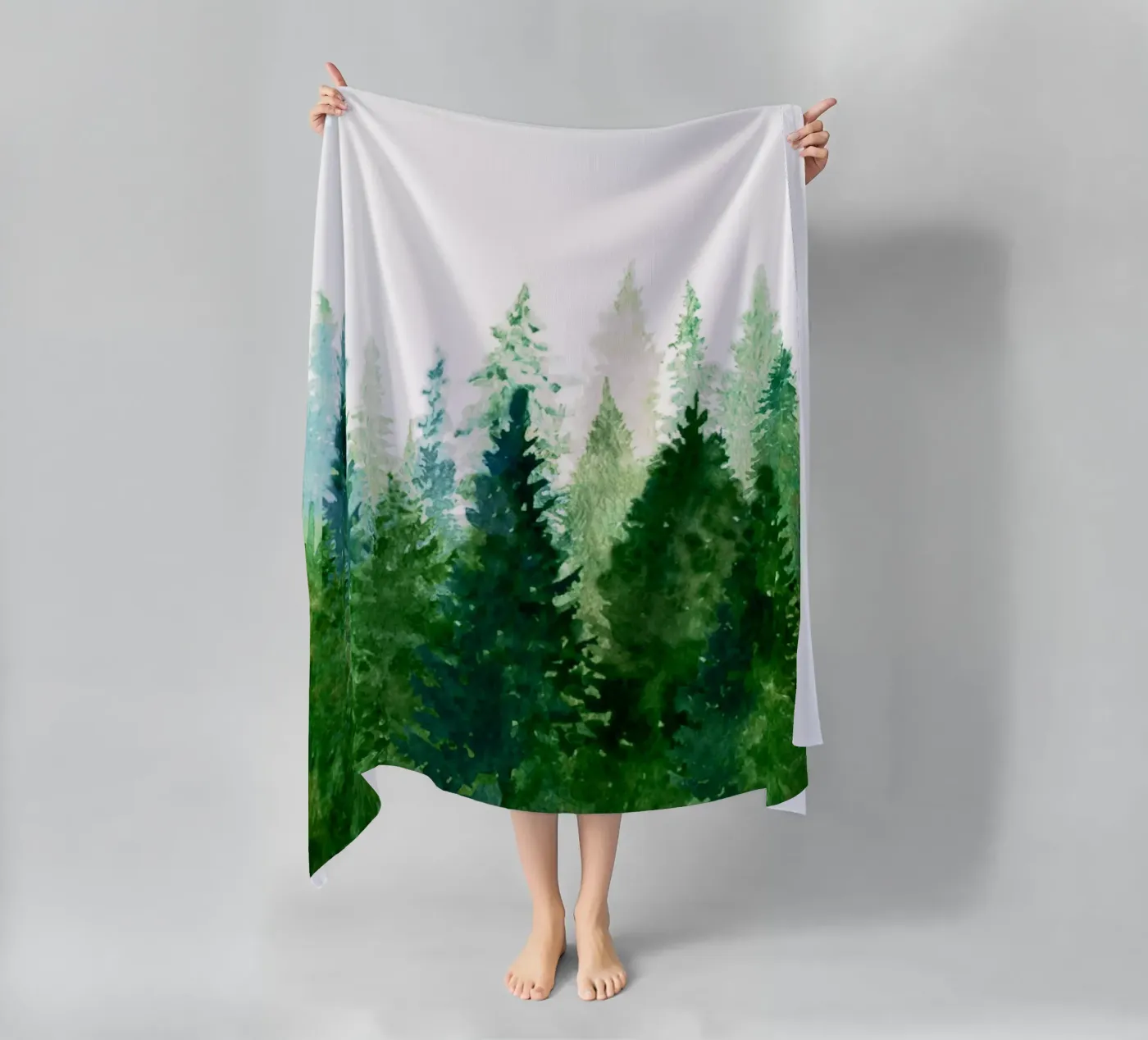 Pine Trees 2 beach towel by Nadjaa