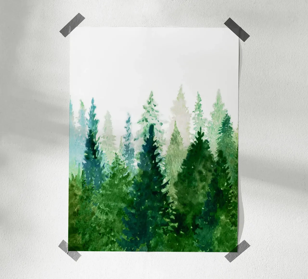 Pine Trees 2 carta hahnemühle da Nadjaa