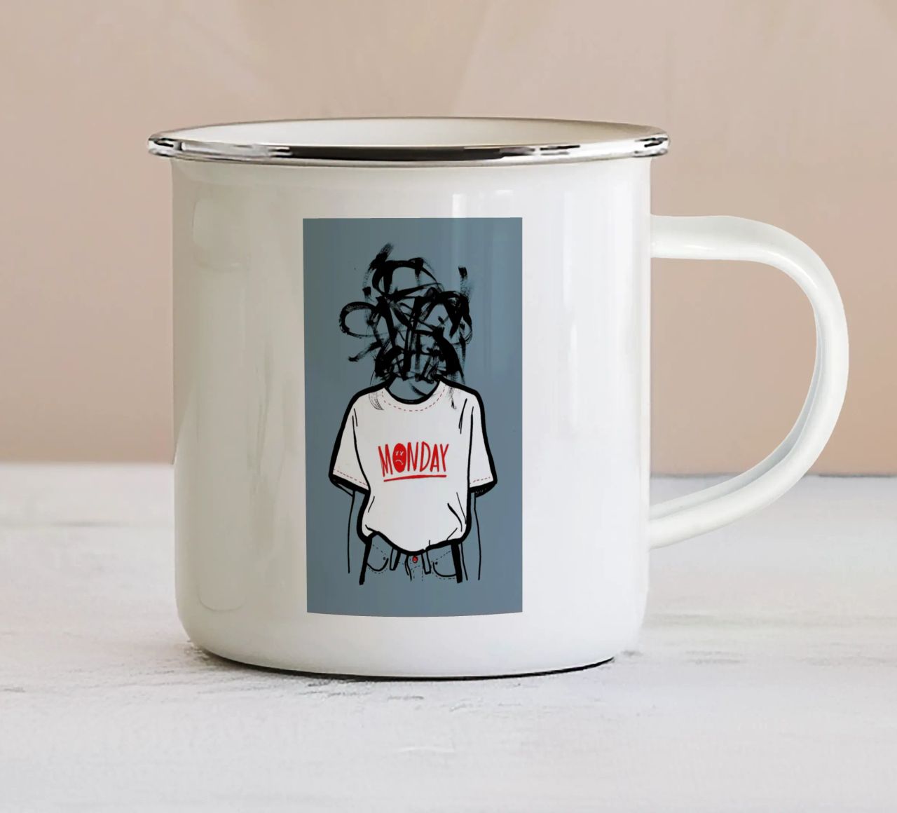 Monday tazza in smalto da Doozal