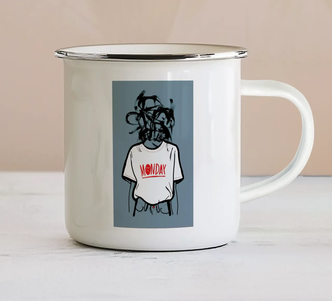 Monday tazza in smalto da Doozal