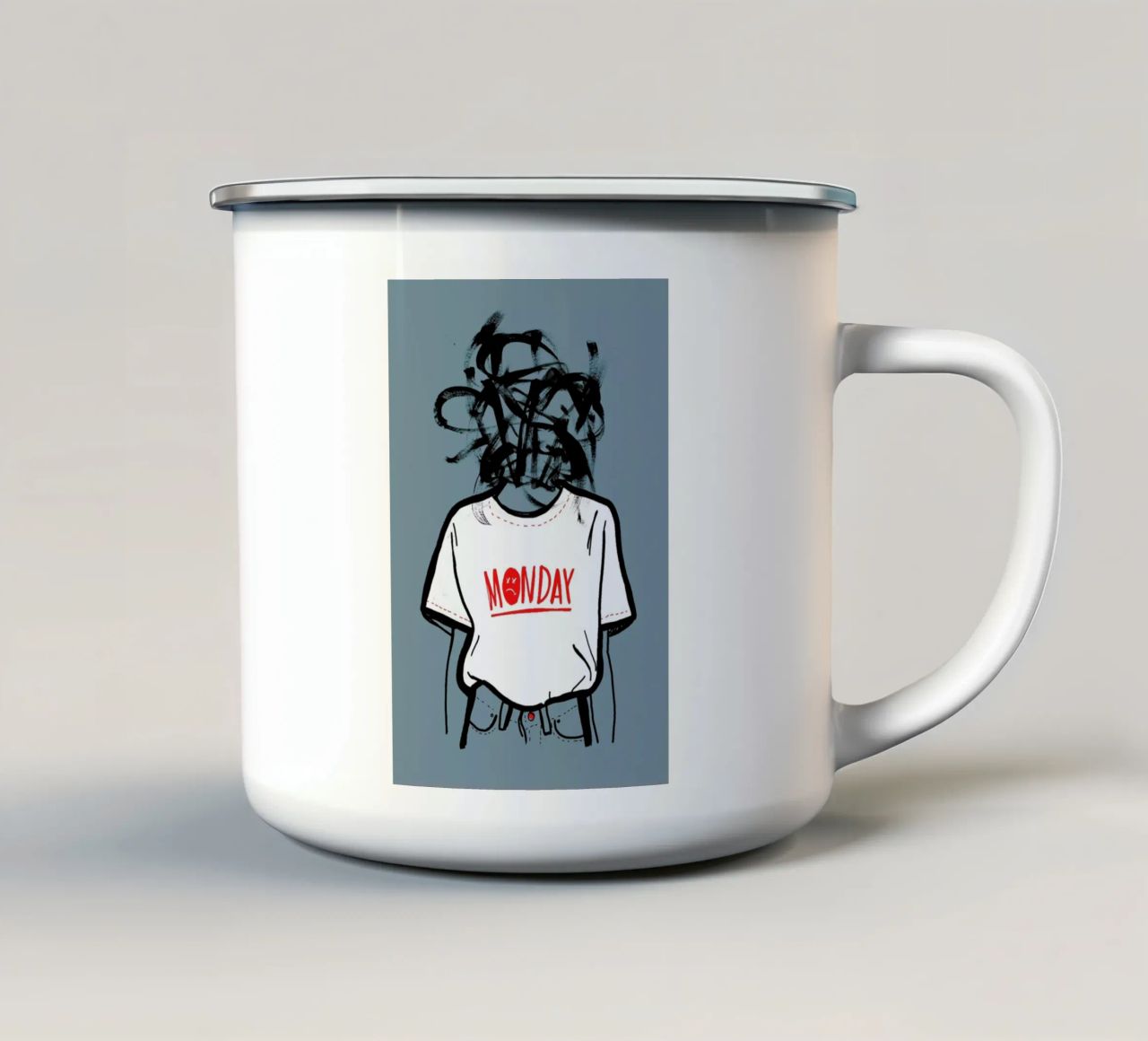 Monday tazza in smalto da Doozal