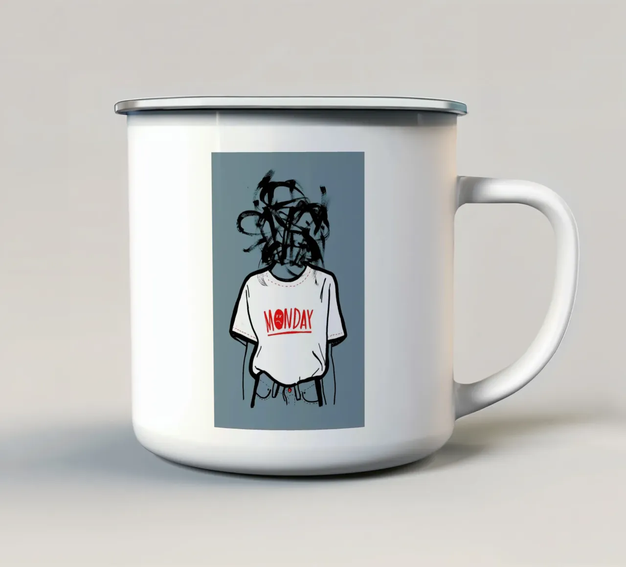 Monday tazza in smalto da Doozal