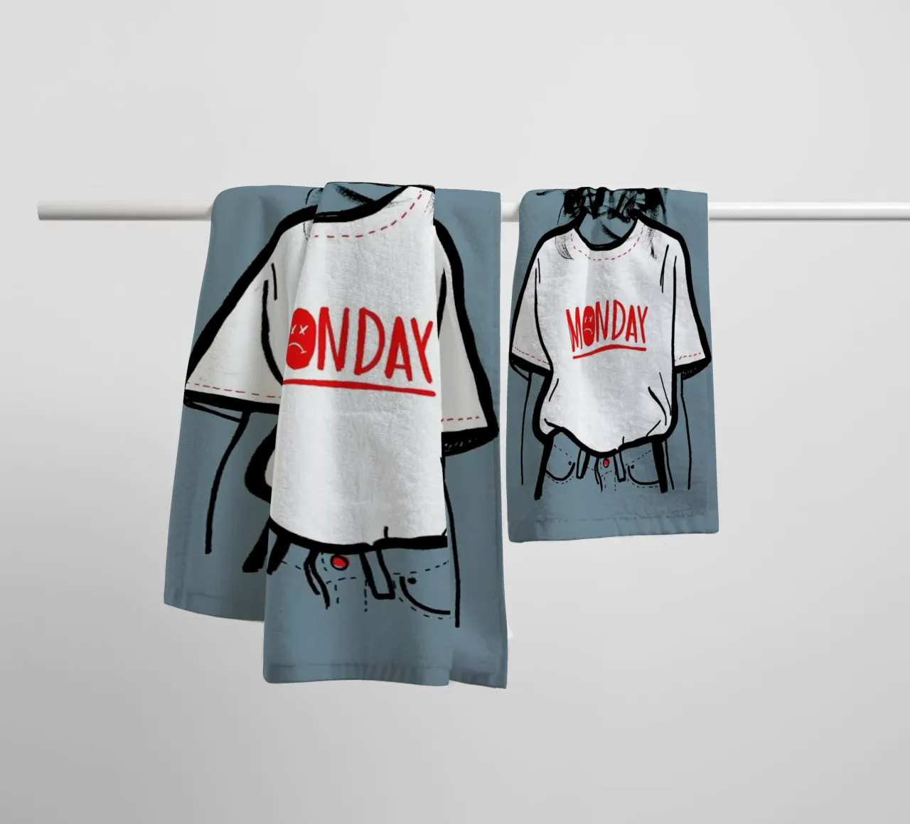 Monday towel by Doozal