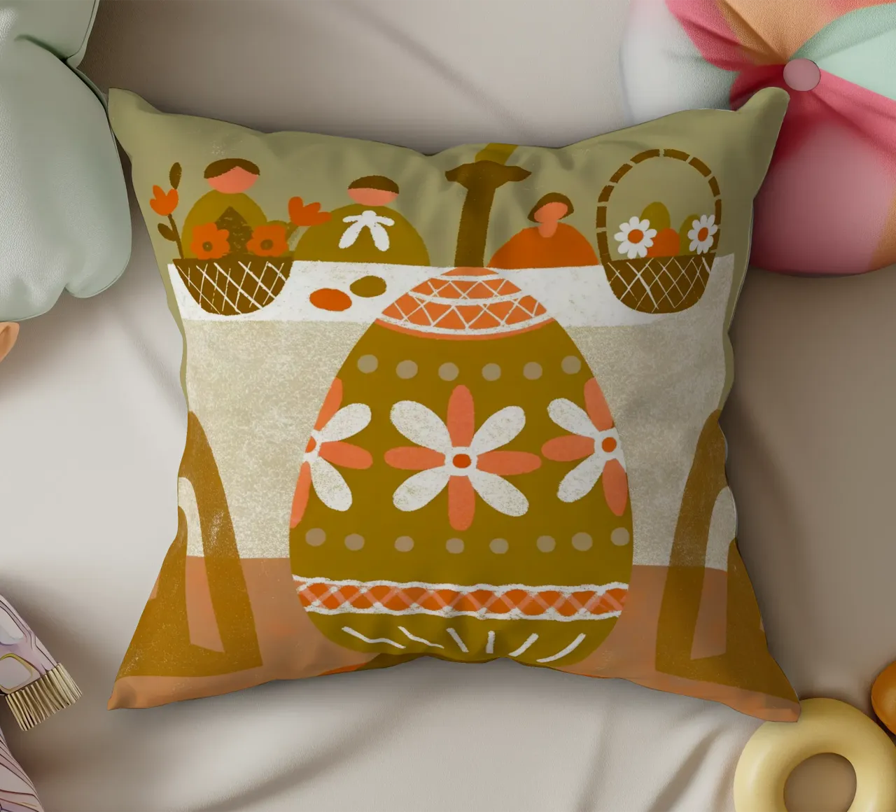 Uova di Pasqua Retro Pop cuscino da THE LATEST SHOP